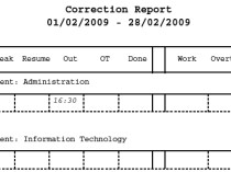 Correction Report